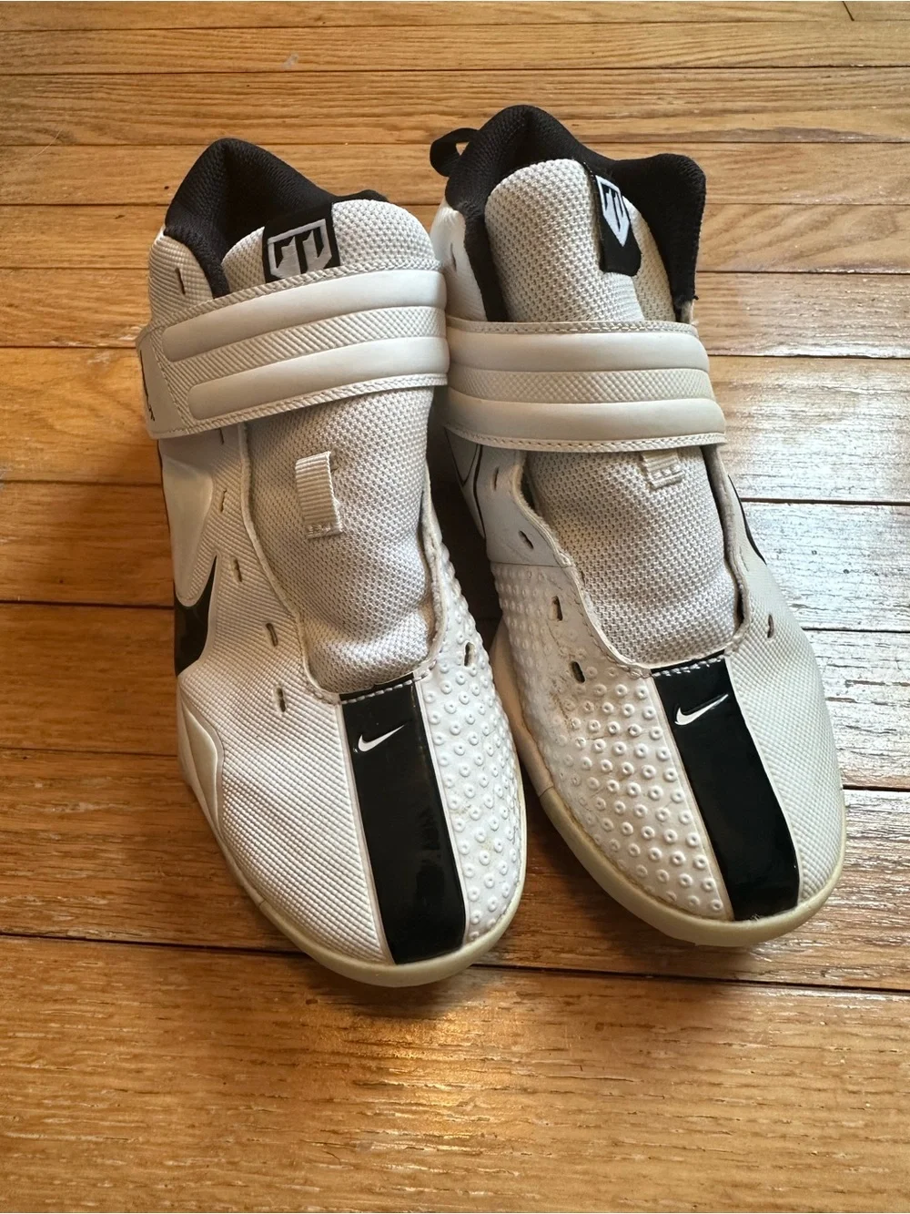 Nike Force Trout 7 Pro MCS (GS) Cleats White & Black Size 5.5Y - No Laces